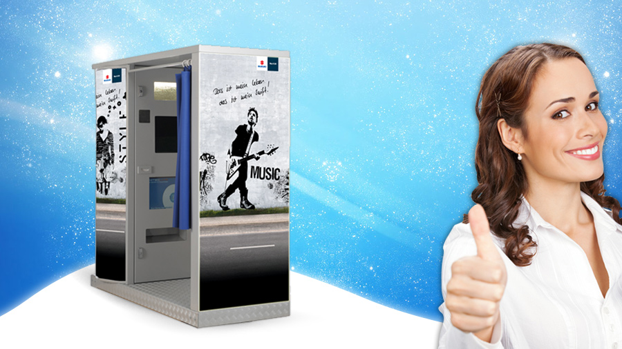 Fotoautomat Verleih : BRANDING GERÄTE